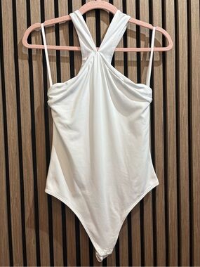 Babaton White Twist-Back One-Piece